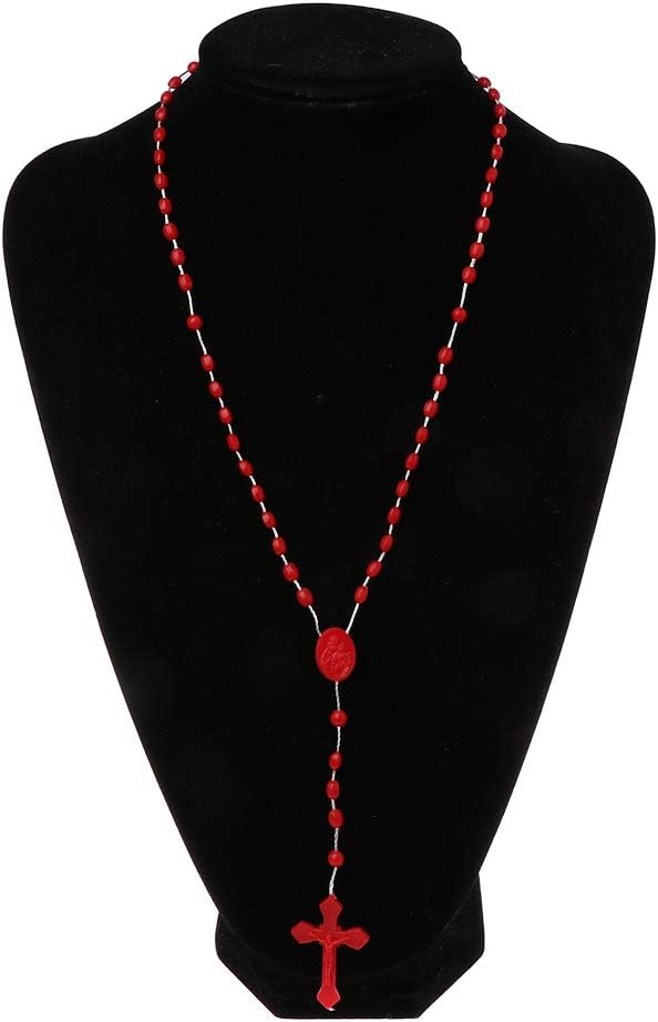 Plastic Rosary Beads Luminous Necklace Catholicism Prayer Religious Jewelry, Cross Necklace for Women, Cross Necklace for Men, Women's Chain Necklaces, Men's Necklaces - Image 4