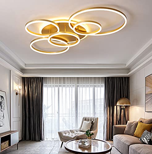 Plafonnier LED salon moderne dimmable avec télécommande pour éclairage intérieur chambre