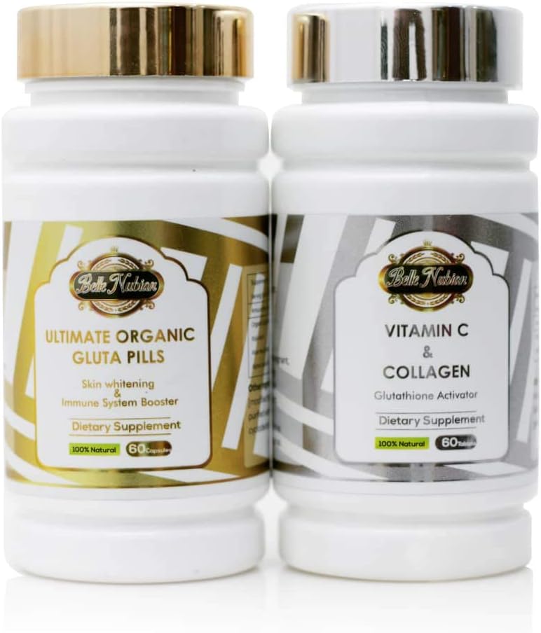Ultimate Organic Pills + Vitamin C & Collagen (The Most Whitening Set 3000mg)