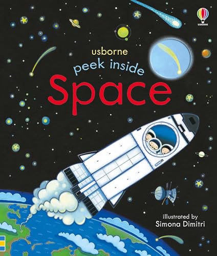 Peek Inside Space: A Lift-the-Flap Book About the Solar System, Moon, and Stars for Children (Ages 3-5)