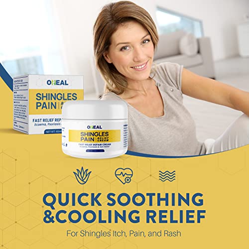 Oheal Shingles Pain Relief Cream, Shingles Nerve Pain Relief, Cure Treatment For Shingles Eczema Psoriasis, Quick Soothing Anti Itch Cream, 3.4Oz #TOP1
