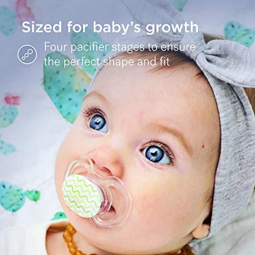 Smilo Baby Pacifier With Orthodontic Design For Healthy Dental Development - Stage 1 For Babies 0-3 Months - Pack Of 3X 100% Silicone Newborn Pacifiers Bpa Free - Aqua Blue #TOP3