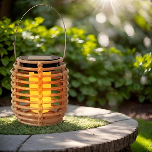Linterna solar para jardín y exteriores con diseño impermeable para porche, pack de 2 unidades 7
