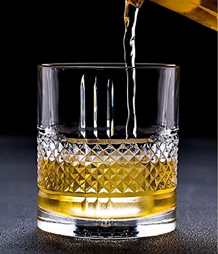 Image of LUXU Premium Crystal Old Fashioned Whiskey Glasses, 310 ml, Set of 6 Transparent Tumblers, Perfect for Scotch, Bourbon, Wine, Cocktails, Gift for Whisky Lovers (RTZ-6)