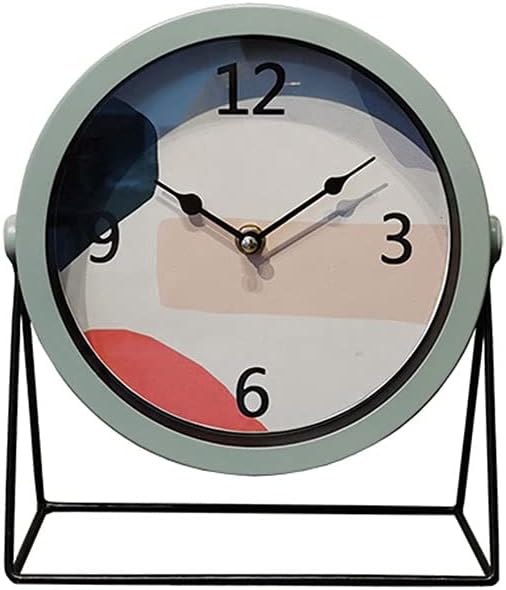 Clock Modern Minimalist Small Table Clock Home Living Room Bedroom Decoration Desktop Ornaments Table Clock 9.44 Inches Table Clock
