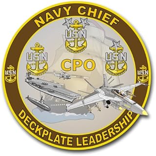 US Navy Chief CPO Deckplate Leadership Decal Sticker 3.8"
