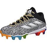adidas JAD67 Football Shoe, Black/Silver Metallic/White, 10 US Unisex Big Kid