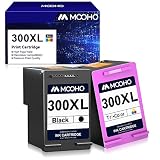Mooho Remanufacturées Cartouches d'encre Compatibles pour HP 300 XL pour PhotoSmart Series C4680 C4780 DeskJet Series F4580 F4280 F4210 F2480 D5560 Envy Series 120 110 (1 Noir, 1 Couleur)
