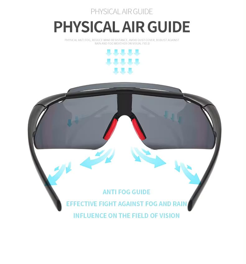 Image of Universal Wraparound Rimless UV400 Protected Sports Sunglasses - for Cycling Cricket Riding Running Tennis Hydrophobic Anti Glare Lens with Full Coverage & Protection with Rich Grip (Graffiti)
