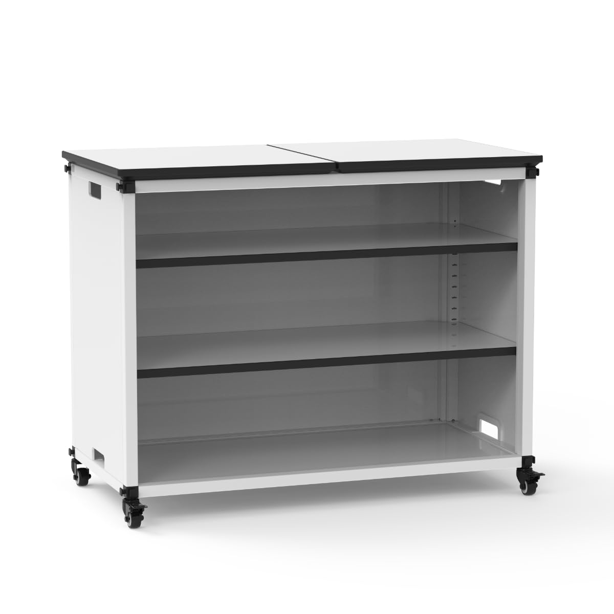 FSE 373-MBSCB03 Modular Classroom Bookshelf - Wide Module with Casters and Tabletop