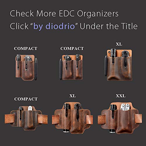 Diodrio Edc Leather Strap Keychain, Belt Clip Key Ring Fob Holder, Black. 2 Per Pack. #TOP5