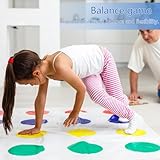 Twister Spiel für Kinder & Erwachsen, Twisting Spiele Ab 6 Jahre, Kindergeburtstag Spiele Bodenspiel mit Spielmatte, Gartenspiele, Partyspiele, Familienspiel, Lustiges Spiel Für Drinnen Und Draußen