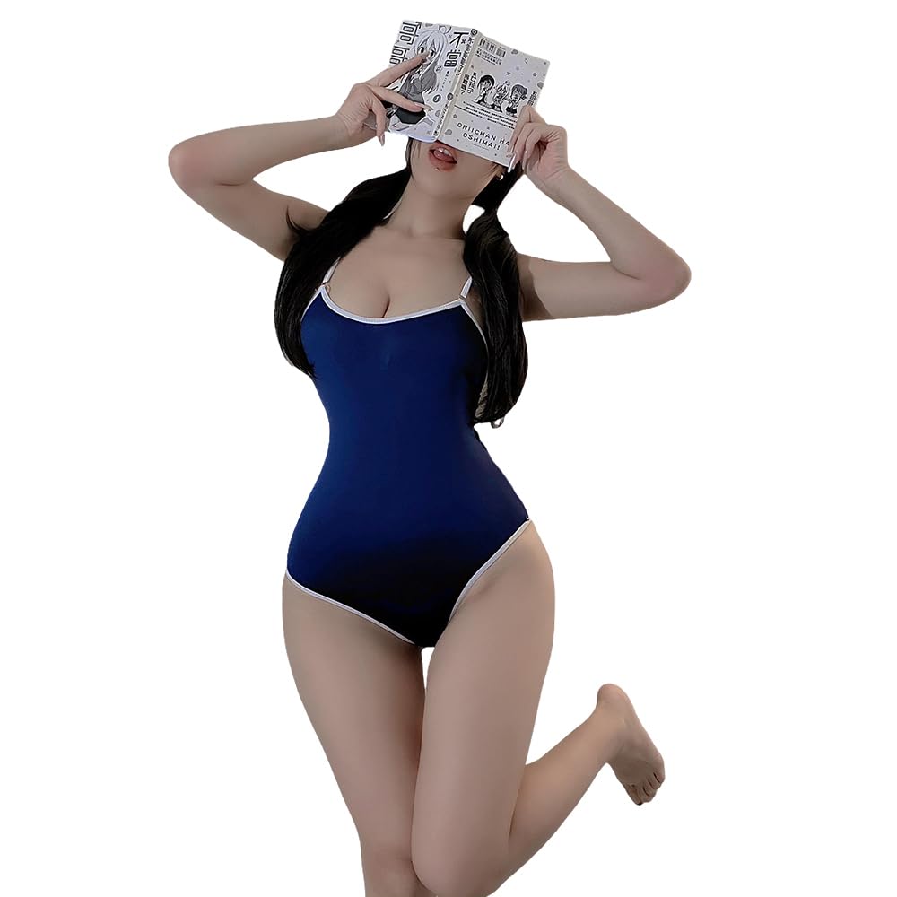 [YUEEI] スク水 セクシー コスチューム 過激 誘惑 エッチ ハロウィン 極薄 制服 仮装 可愛い レディース 可愛い cosplay costume halloween プレゼント フリーサイズ