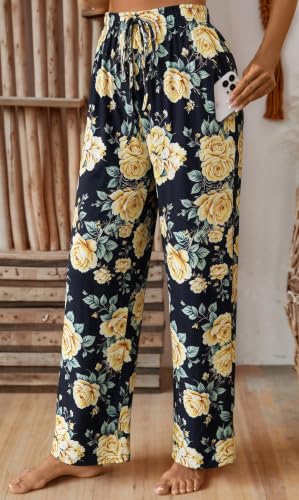 Image of X-Image Women Comfy Casual Pajama Pants with Pockets & Drawstring