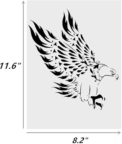 Vista 18 de Plantillas de animales para pintar sobre madera, tela, paredes, aerógrafo y más Plantilla Mylar reutilizable (lobo) Lobo,Gato,Águila,Búho