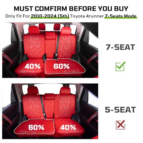 Seat Covers Full Set Fit for 2010-2024 5th Gen Toyota 4Runner, 7 Seats by Vidokena - Used condition - Image 7