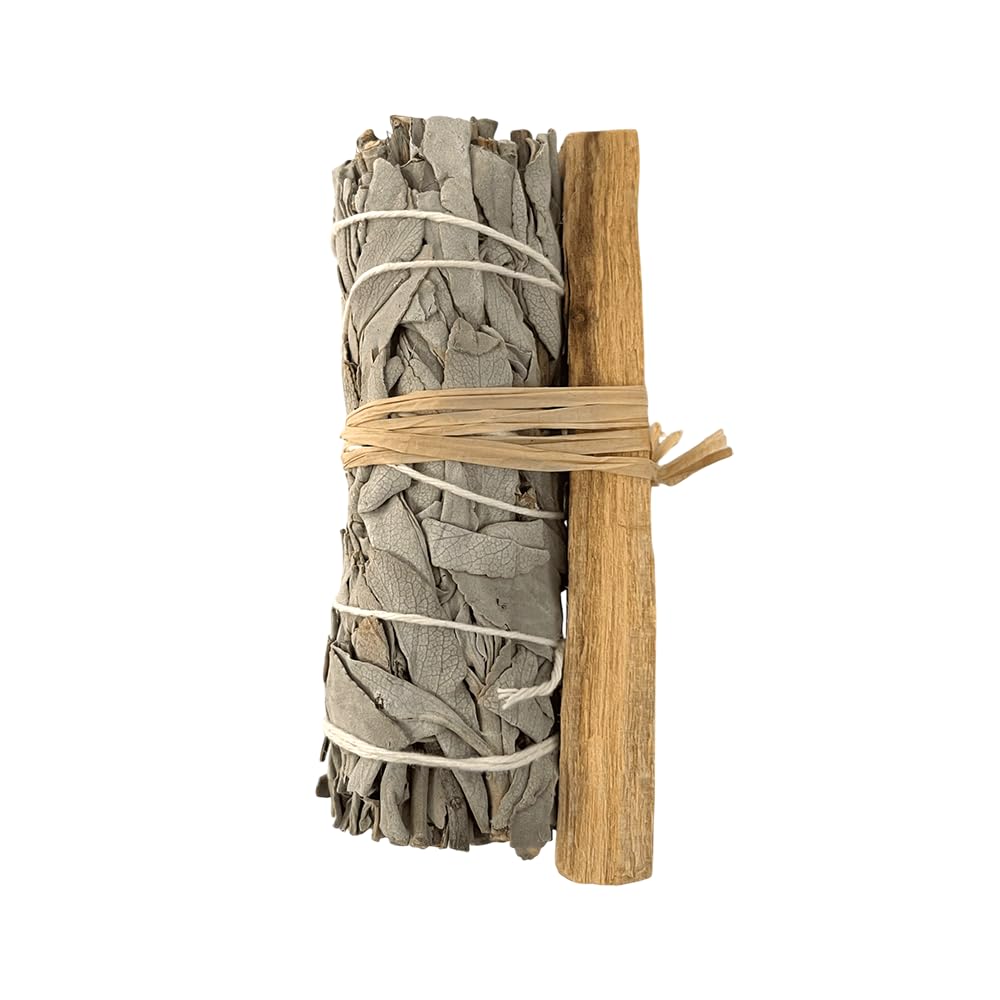 VIE Sage Smudge Stick 4 Inch, White Sage and Palo Santo Blend, Energy Cleansing, Home Purification, Meditation, Spiritual Healing, Naturally Ethically Sourced