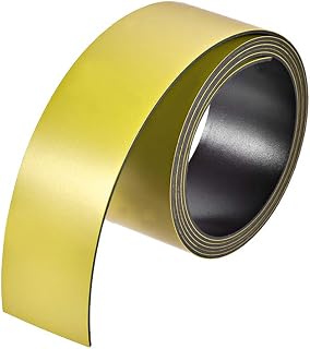 Yellow Magnetic Strip for Crafts, 1 Inch x 3.3 Feet