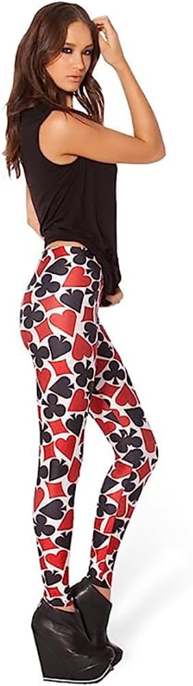 Sister Amy Women's High Waist Geometry Printted Ankle Elastic Tights Legging