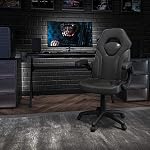 Flash Furniture X10 High-Back LeatherSoft Racing Style Gaming Chair with Flip-Up Arms, Ergonomic Padded Swivel Computer Chair, Black - Image 2