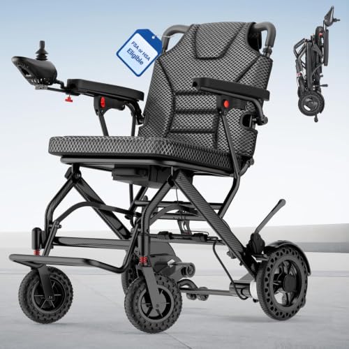 34lbs Lightweight Electric Wheelchair, Foldable Electric Wheelchair for Adults, Seniors,