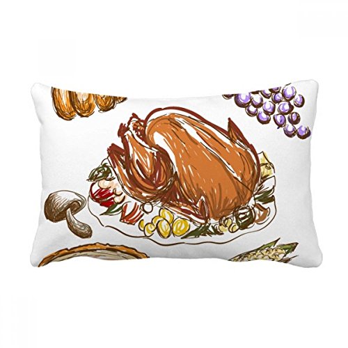 Coussin décoratif multicolore 16x24 pouces, cadeau idéal de Thanksgiving