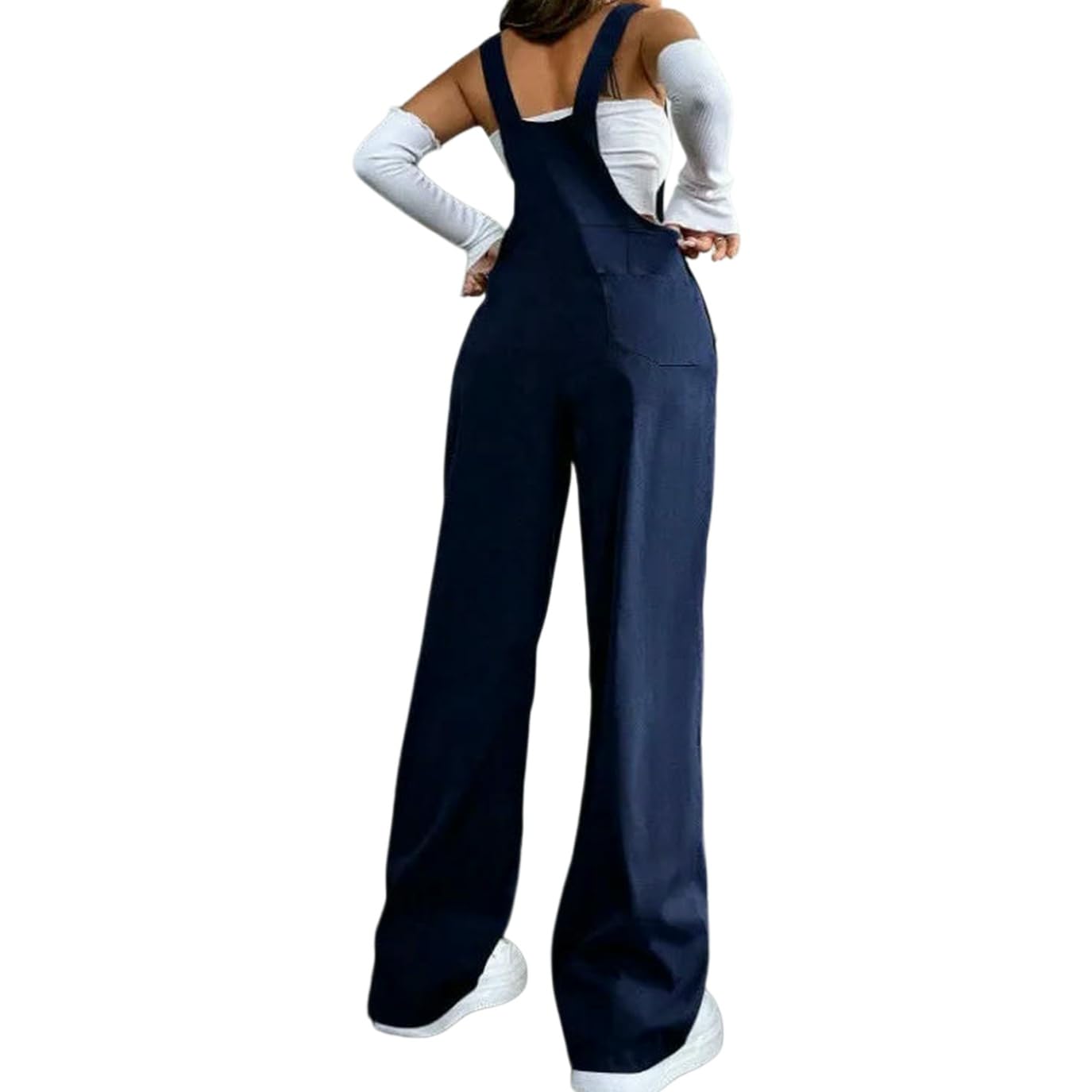Salopette Donna Estiva,Tuta Casual Senza Maniche Da Donna, Elegante, Con Spalline, Pantaloni Larghi