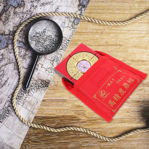 Brújula china portátil de cobre para camping y exploración miniatura 6