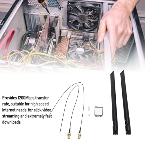 Tarjeta WiFi Zopsc 8265NGW, AC 1200Mbps Doble Banda 2.4GHz 5GHz M.2 con Bluetooth 4.2 para Escritorio y Laptop miniatura 3