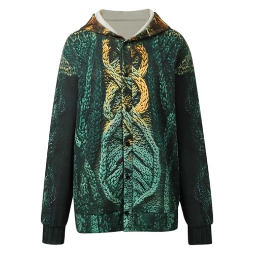 Sweat à capuche imprimé style polaire doux pull à manches longues confortable