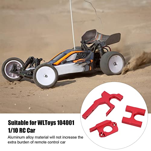Rc Motor Mount Base, Practical Easy To Install Rc Motor Mount Greater Stability For Wltoys 104001 1/10 Rc Car (Red) #TOP5