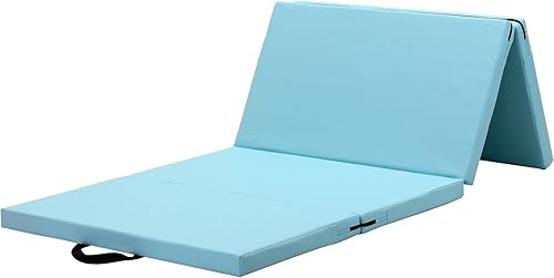 Vista 18 de Alfombrilla de gimnasia plegable de 71"x31"x2" para estiramiento, entrenamiento muscular, para niños, barra horizontal de juego, alfombrilla