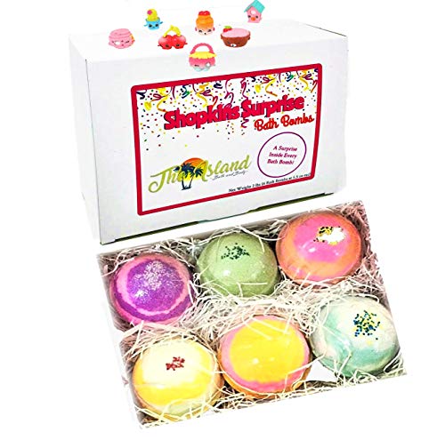 6 XL Surprise Bath Bombs Gift Set w/Surprise toy inside each bath bomb