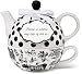 Pavilion Gift 49010 You and Me Tea for One Teapot Set by Jessie Steele