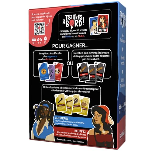 SAVANA Traitres à Bord - Jeu de société - Grand Prix du Jouet 2023 - Jeux à identité secrète - Jeu de Voyage et de Poche - Jeu de Cartes dès 10 Ans