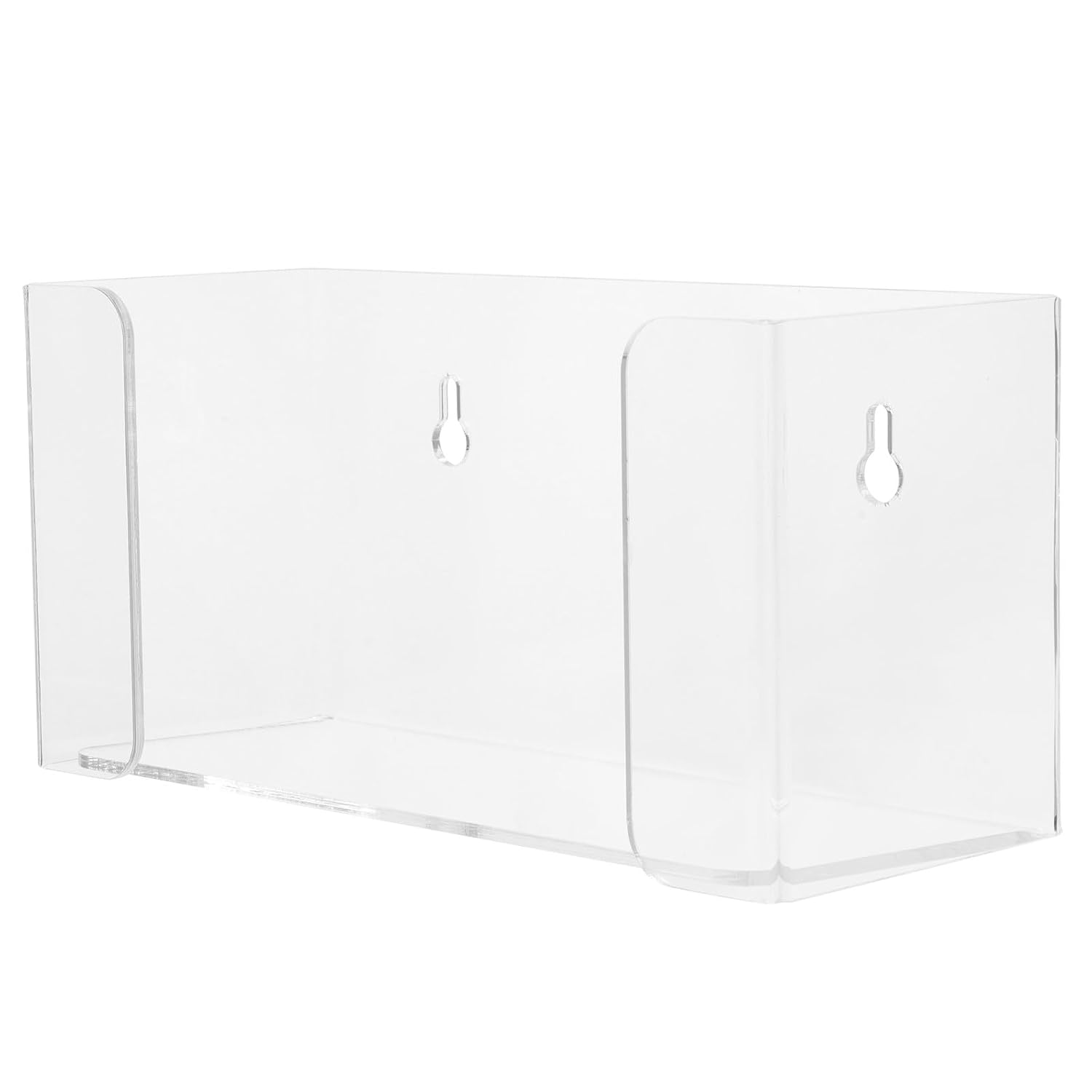 Acrylic Wall Mount Mask and Gloves Dispenser Storage Holder for Laboratory Use Quick Access Organizer with Sleek Minimalist Design