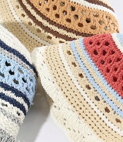Sombreros de paja para mujer estilo bucket miniatura 3