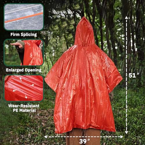 Emergency-Poncho-4-Pack-Insulated-Mylar-Reversible-Warm-Raincoat-Blanket-Reflective-for-Increased-Visibility-Outdoor-Camping-Survival-Gear-Survival-Blankets-for-Car