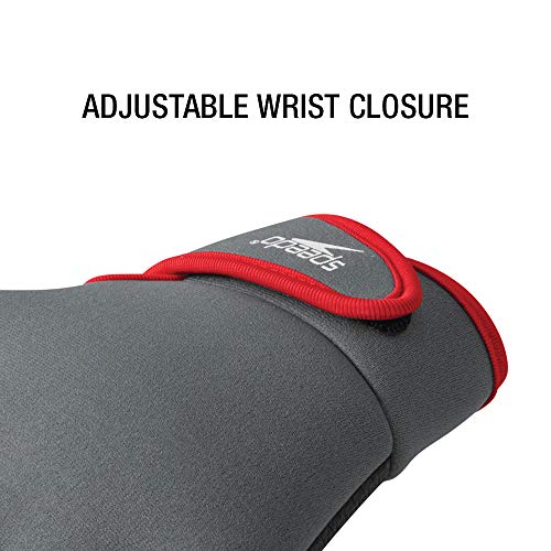 Speedo unisex adult Swim Training Fitness aquatic gloves, Charcoal/Red, Medium US by Speedo - Used condition - US$29.07