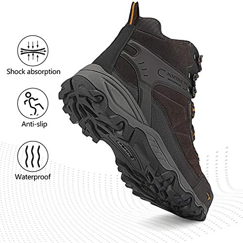 Nortiv 8 Men's Hiking Boots Waterproof Trekking Outdoor Mid Backpacking Mountaineering Shoes,Size 10.5 Brown Js19004M #TOP4