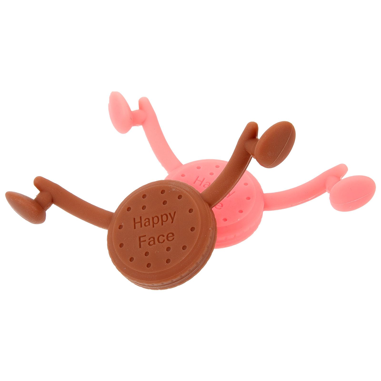HOMSFOU 2pcs Silicone Facial Exerciser for Women and Men Brown and Light Rose Lip Tightener and Mouth Muscle