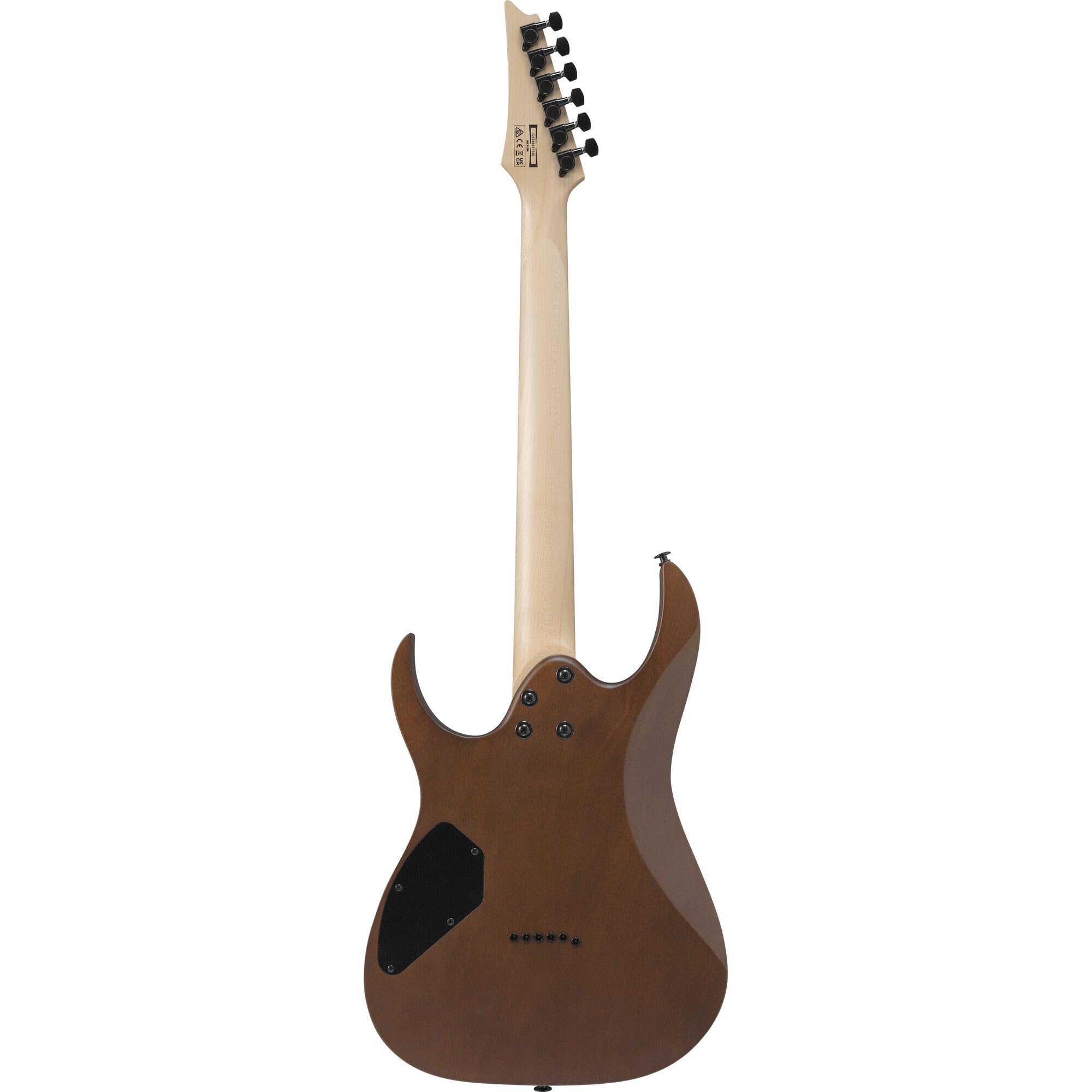 Ibanez GRG121DX-WNF, noyer plat | Corps Okoume, manche en érable GRG, touche Purpleheart, double humbuckers IBZ-6, pont fixe F106, 24 frettes