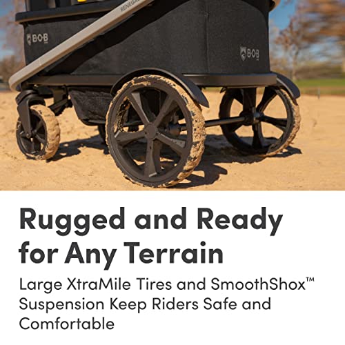 Bob Gear Renegade Foldable Stroller Wagon With 3 Seats, 5-Point Harness System, All-Terrain Tires, And Push And Pull Handle, Nightfall #TOP6