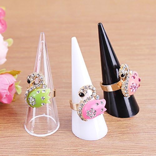 Evilandat Ring Cone Ring Holder Ring Stand Jewellery Stand 5 Pieces Transparent