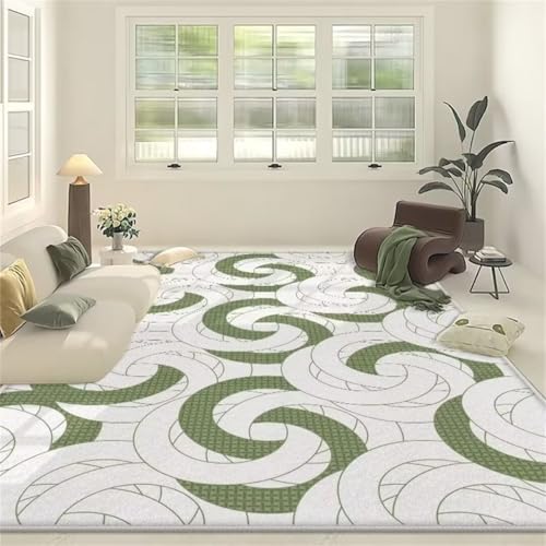 Absorption acoustique optimale avec ce tapis de chambre moderne vert - 2
