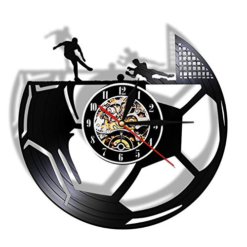 Horloges sport football vintage en disque vinyle : cadeau idéal pour fan