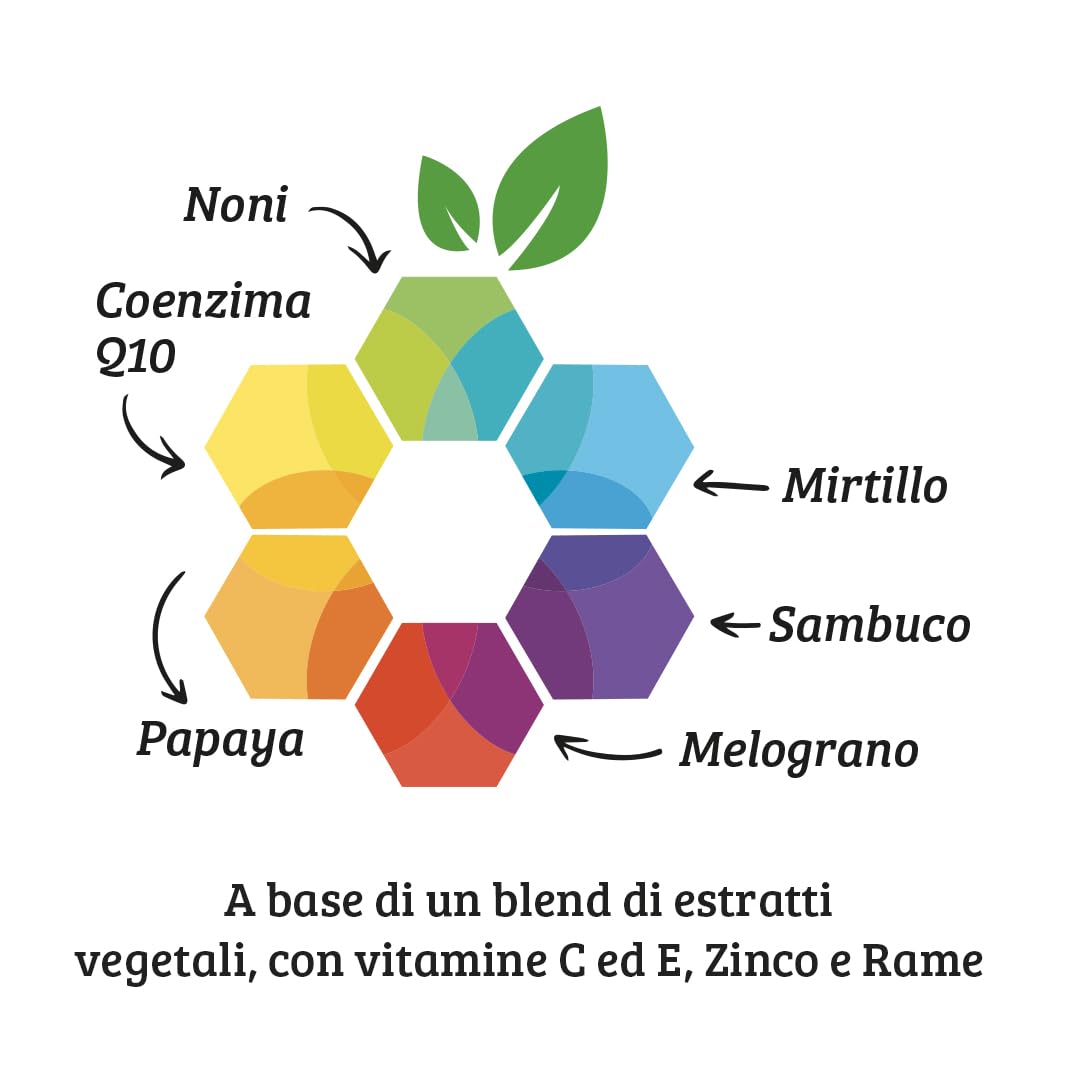 Ageless Complex - integratore alimentare con Papaya, Melograno, Noni, Mirtillo e Sambuco, protegge le cellule dallo stress ossidativo, antiossidante, 60 capsule Colours Of Life