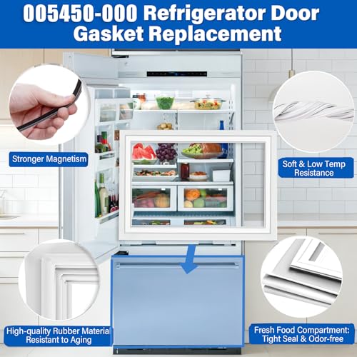 Image of Upgraded PB070289 005450-000 Refrigerator Door Gasket Replacement Compatible with Viking Built-in refrigerator DDBB363 VCBB363, 34.75″x22.2″ AP5695414 Replace PB970134 AP5315793 Bottom Freezer Gasket