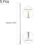 Uxcell 5Pcs Aiguille de tricot 3.5mm Diamètre 7.87 Longueur des pouces Acier inoxydable Aiguilles de pointage à double pointe pour les projets faits à la main DIY Tricots