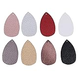 FOMIYES 20piezas Pendientes De Piel Forma De De Agua Accesorios De Cuero Para Niñas y Mujeres Aleatorios Para Fiestas y Ocasiones Especiales